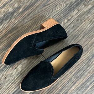 Soludos Structured Loafers (Black Suede)
